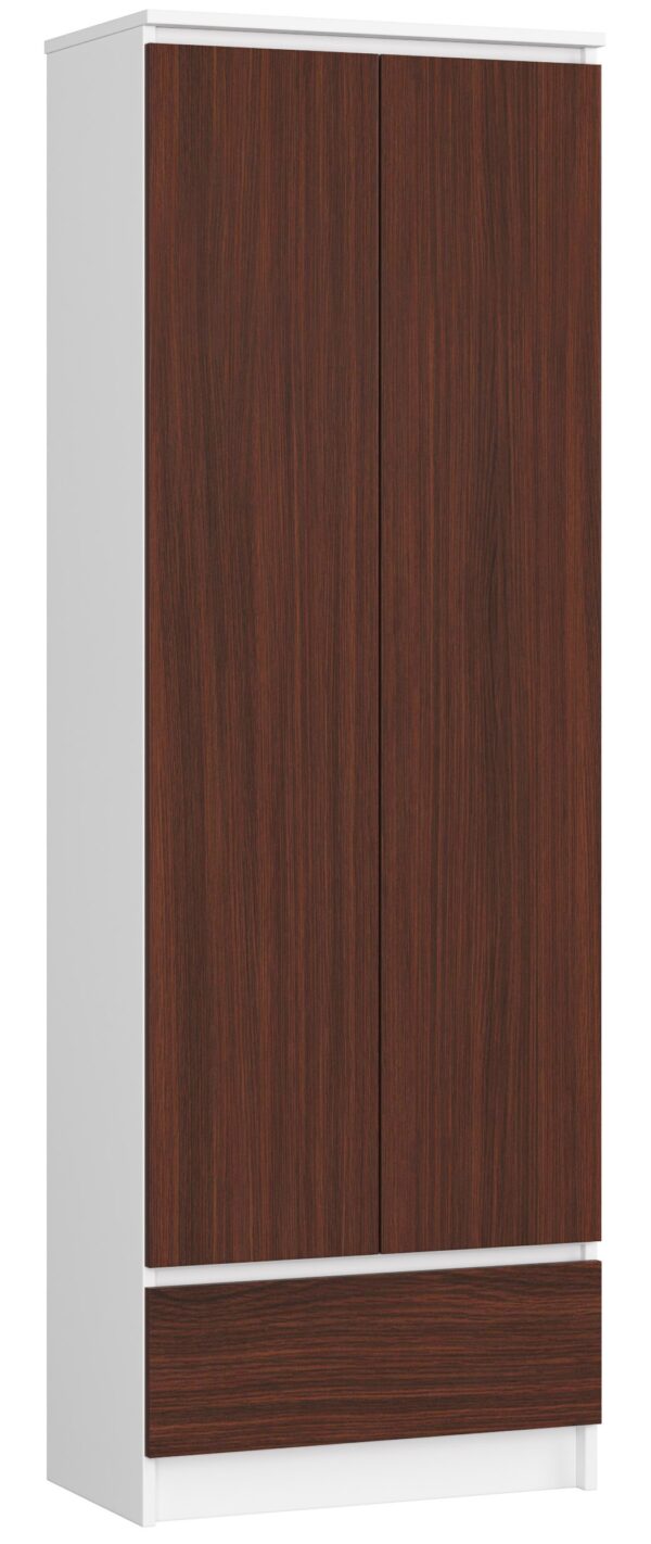 Lentyna-spintelė NORE CLP R60, baltos/tamsiai rudos spalvos