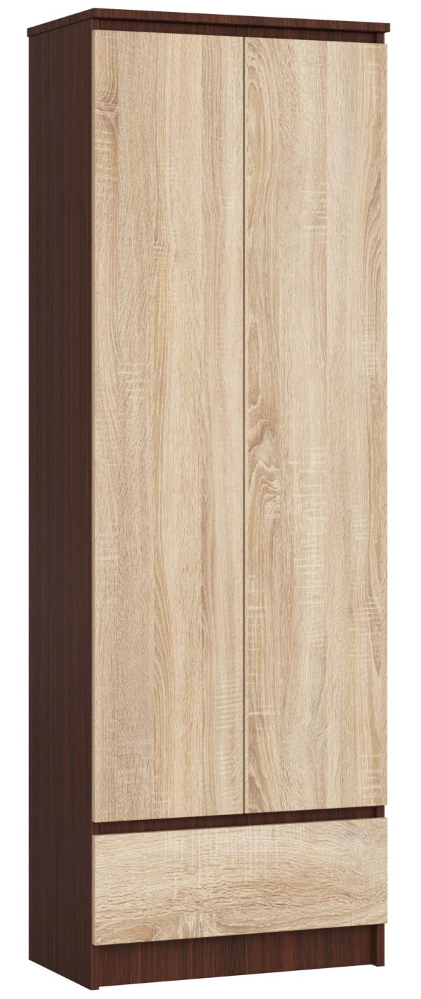 Lentyna-spintelė NORE CLP R60, tamsiai rudos/ąžuolo spalvos