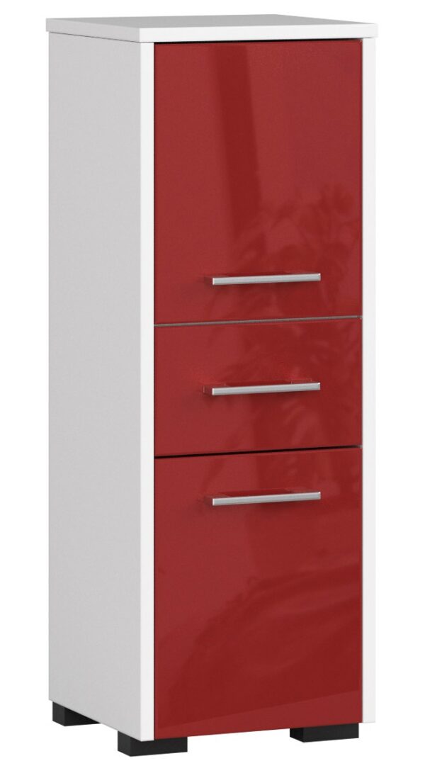 Vonios spintelė NORE Fin, balta/raudona