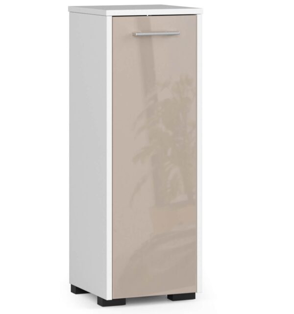 Pastatoma vonios spintelė NORE Fin S30, balta/kreminė