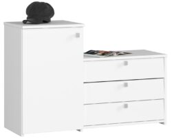 Batų spintelė S16, baltos spalvos