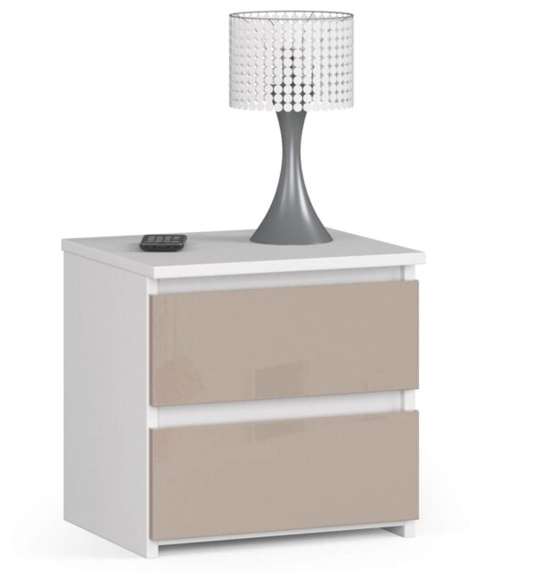 Naktinė spintelė NORE CL2 40 cm., balta/kreminė