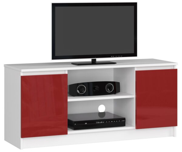 TV staliukas RTV K120, baltos/raudonos spalvos