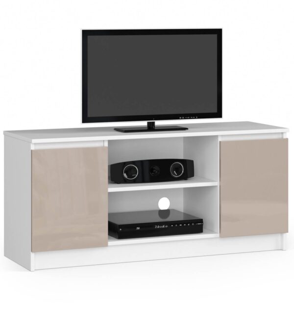 TV staliukas RTV K120, baltos/kreminės spalvos