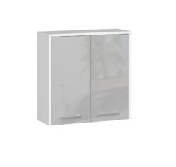 Pakabinama vonios spintelė NORE Fin K60, balta/šviesiai pilka