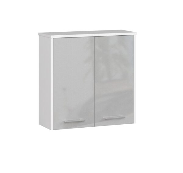 Pakabinama vonios spintelė NORE Fin K60, balta/šviesiai pilka