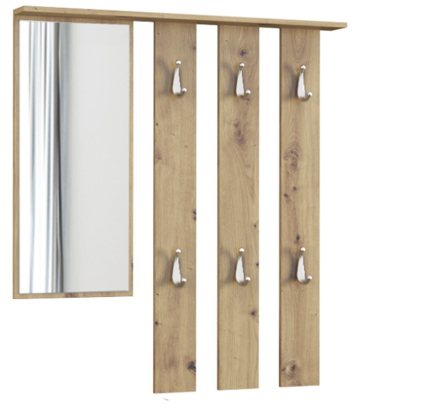 wieszak-paris-artisan.png Kabykla su veidrodžiu Paris, ruda