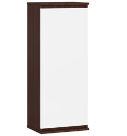 Pakabinama vitrina-spintelė NORE CLP H40, tamsiai ruda/balta