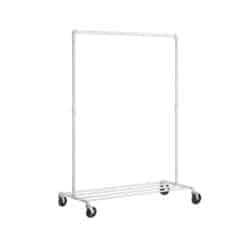 Drabužių kabykla ant ratukų, balta