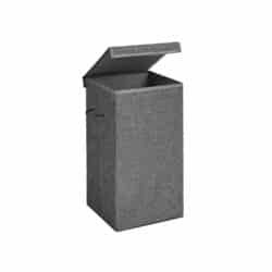 Skalbinių krepšelis su dangteliu, tamsiai pilkos spalvos