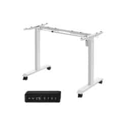 Reguliuojamo aukščio stalo rėmas su atminties funkcija, baltas