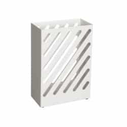 Stačiakampis skėčių stovas, baltas