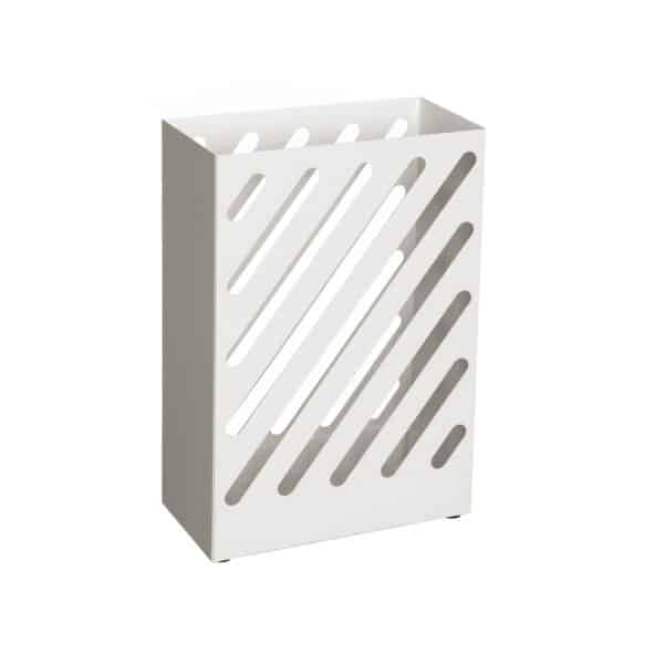 Stačiakampis skėčių stovas, baltas