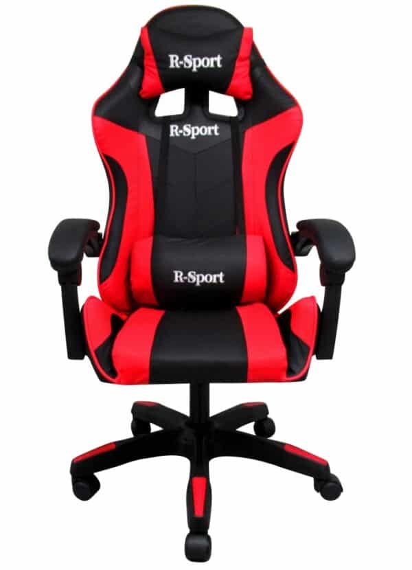 Žaidimų kėdė su masažo funkcija K3 R-Sport, raudona/juoda