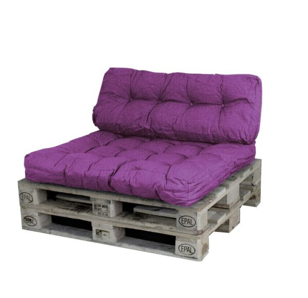 2 dalių pagalvių komplektas paletėms, violetinės spalvos