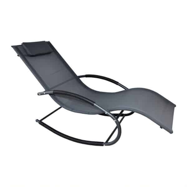 Sulankstomas sodo gultas, pilkos spalvos