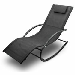 Sulankstomas sodo gultas, juodos spalvos