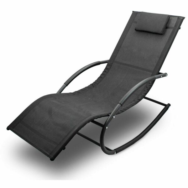 Sulankstomas sodo gultas, juodos spalvos