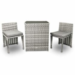 Sodo baldų rinkinys, pilkas