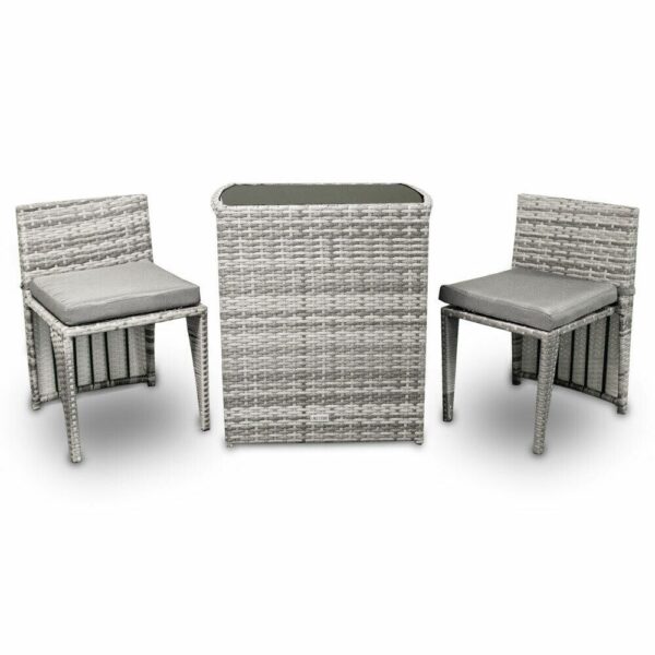 Sodo baldų rinkinys, pilkas