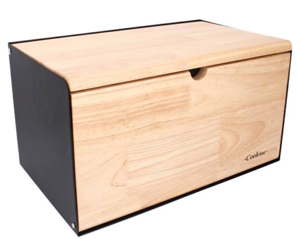 Basilico duonai skirta dėžutė, juodos/ąžuolo spalvos