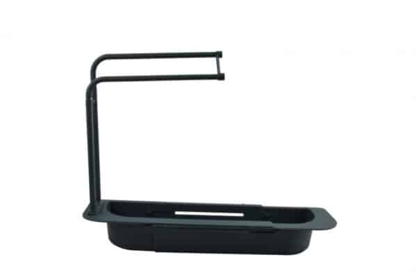 Reguliuojamas virtuvės kriauklės organizatorius, tamsiai žalias