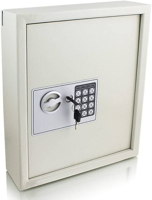 Seifas raktams su elektronine spyna, šviesiai pilkos spalvos