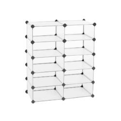 Pusiau permatoma batų spintelė 73 x 36 x 88 cm