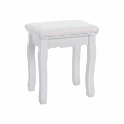 Kosmetinio staliuko taburetė su rožių dekoracijos paminkštinimu