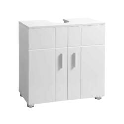 Praustuvo spintelė, 2 durelės, baltos spalvos 60 x 30 x 60 cm