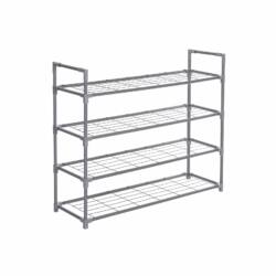 Batų lentyna su 4 lygiais, pilkos spalvos