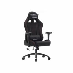 Žaidimų kėdė su reguliuojamu atlošu, juodos spalvos