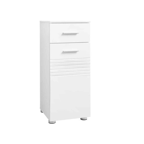 Maža vonios spintelė "Modern Notch" 30 x 30 x 80 cm, baltos spalvos