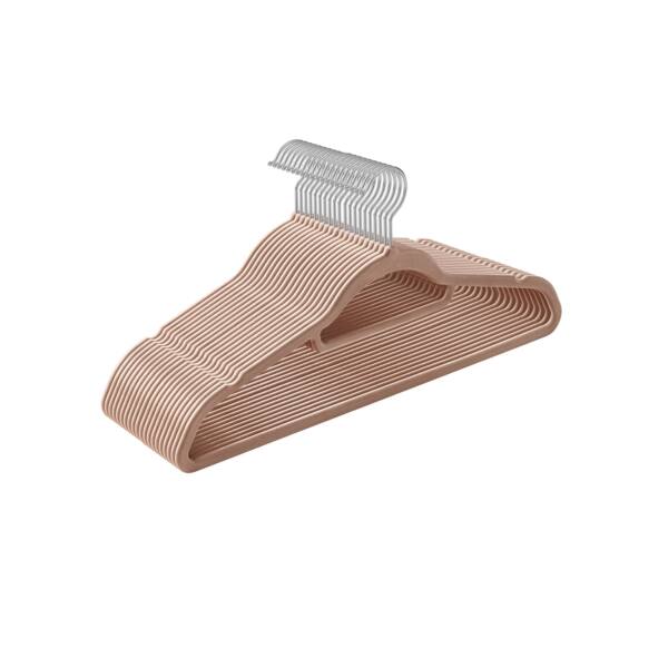 Drabužių pakabų rinkinys 20 vnt, šviesiai rudos spalvos