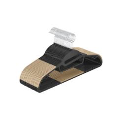 Plastikinės drabužių pakabos 20 vnt., juodai rudos spalvos