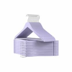 Medinės drabužių kabyklos, 20 vnt., violetinės-sidabrinės spalvos