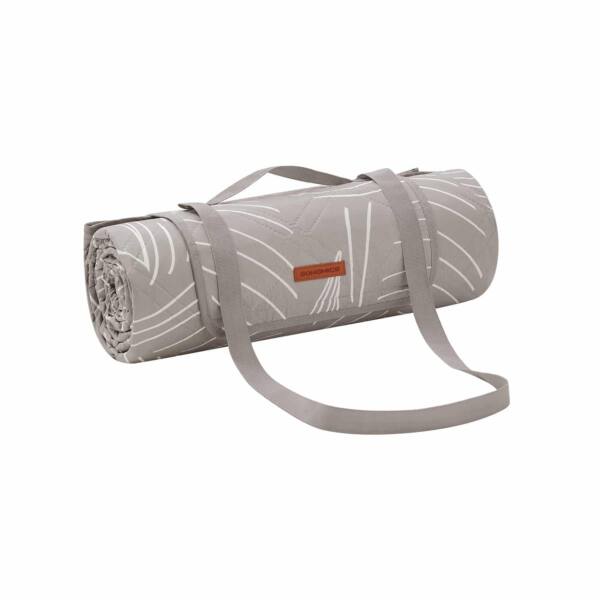 Pikniko antklodė 200 x 200 cm su 4 įžemintais inkarais, pilkos spalvos