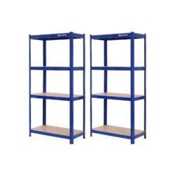 2 vnt. lentynų rinkinys 160 cm aukščio, mėlynos spalvos