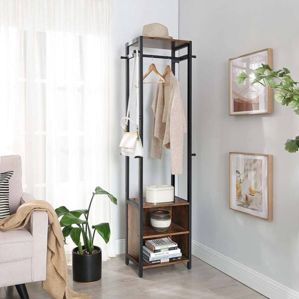 Drabužių kabykla su atviromis lentynomis LCR82BX