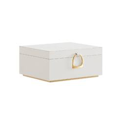 Papuošalų dėžutė 20,5x24x11cm., baltos/smėlio spalvos