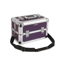 Kompaktiškas kosmetinis dėklas, violetinės spalvos