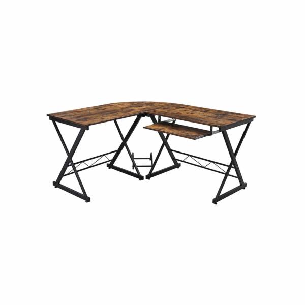 Vintažinis rašomasis stalas, rudai juodos spalvos