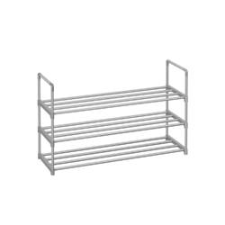 3 lygių batų lentyna, pilkos spalvos 30 x 116 x 55 cm