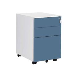Užrakinama biuro spintelė, baltos-mėlynos spalvos