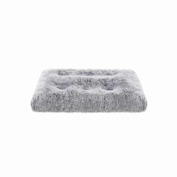 Pūkuotas šuns guolis 95 x 60 cm, pilkos spalvos
