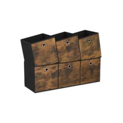 Dėžučių rinkinys iš 6 sulankstomų 26 x 26 x 28 cm dėžučių
