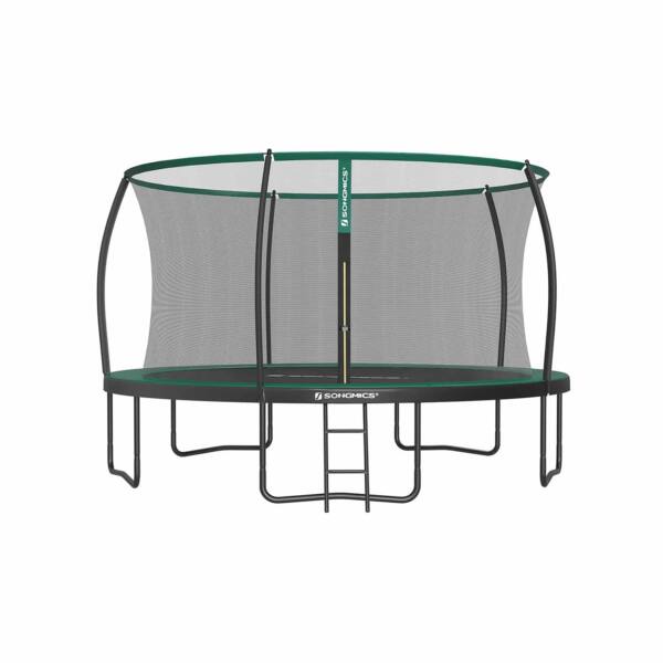 Batutas 427 cm su tinkleliu ir kopėčiomis, juodos ir tamsiai žalios spalvos