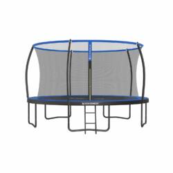 Batutas 427 cm su tinkleliu ir kopėčiomis, juodos ir mėlynos spalvos