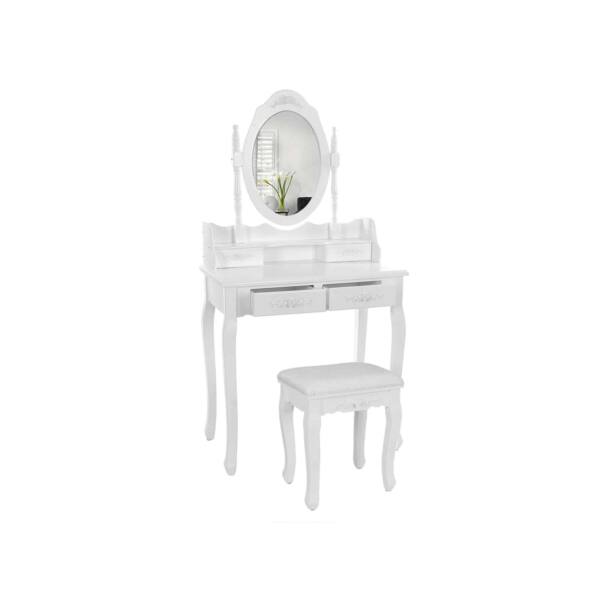 Schicker-Schminktisch-mit-Drehspiegel-RDT77F-1.jpg Elegantiškas Kosmetinis staliukas su besisukančiu veidrodžiu