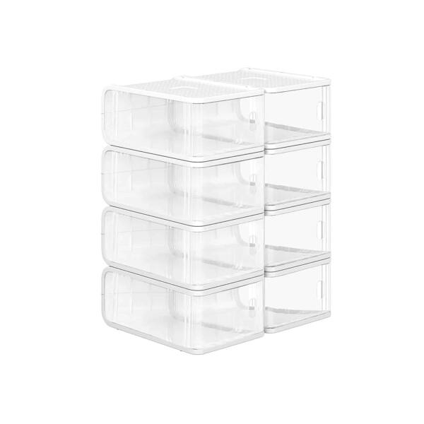Schuhboxen-aus-Kunststoff-8er-Set-LSP08TP-1.jpg Plastikinių batų dėžučių rinkinys iš 8 vnt